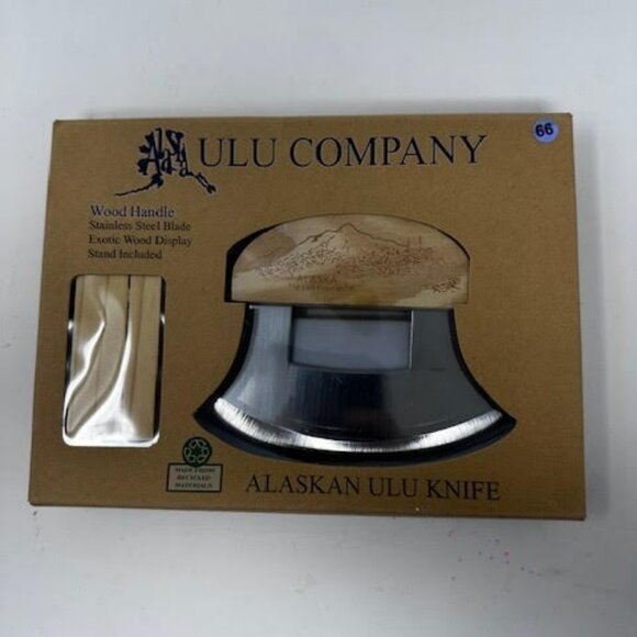 Alaska Ulu with Wooden Display Stand NIB - Picture 3 of 3